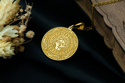 Goddess Hel Sigil Necklace: Norse Underworld Charm