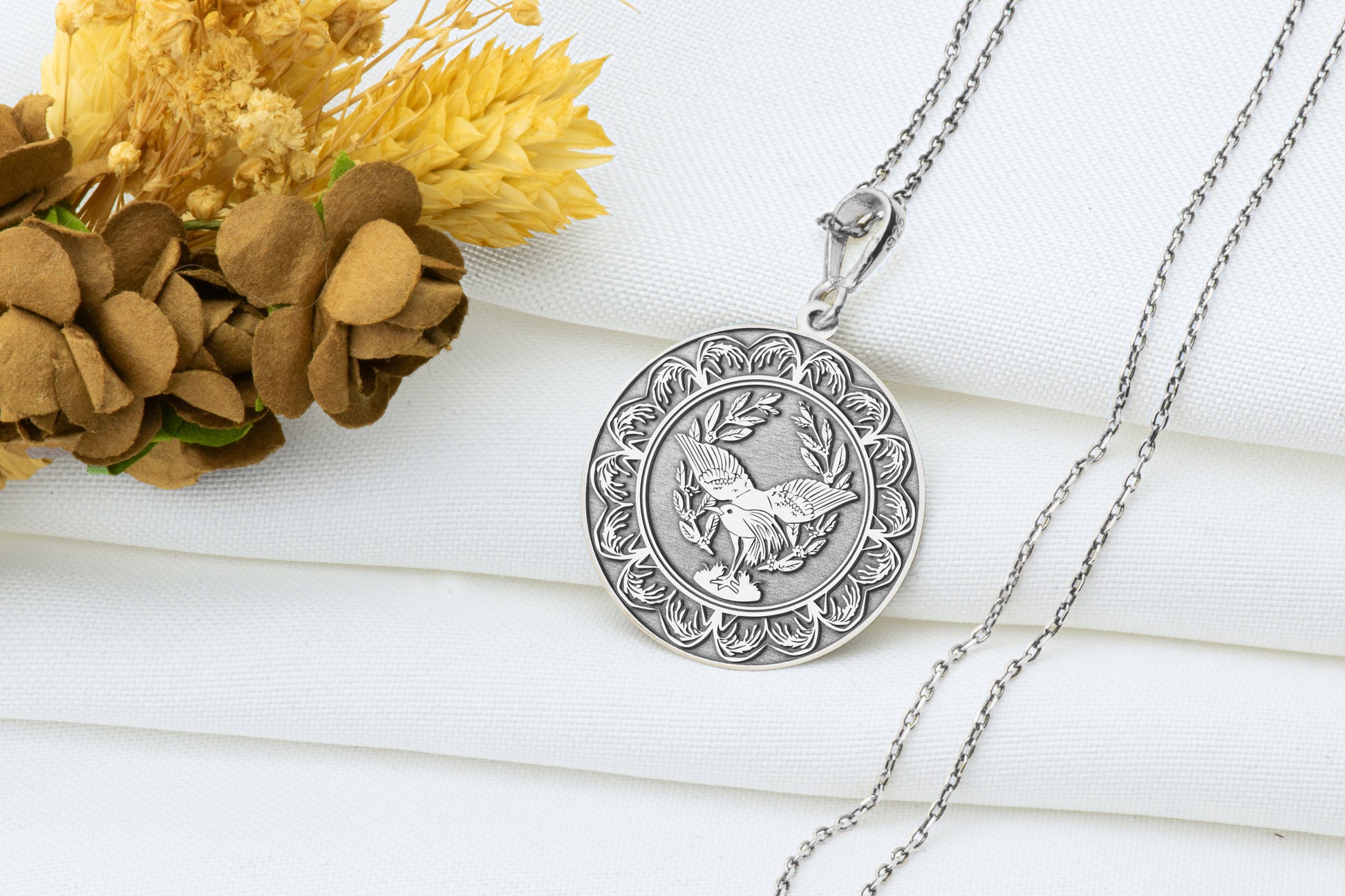 Crow Medallion Necklace: Celtic Raven Pendant, Wisdom Charm
