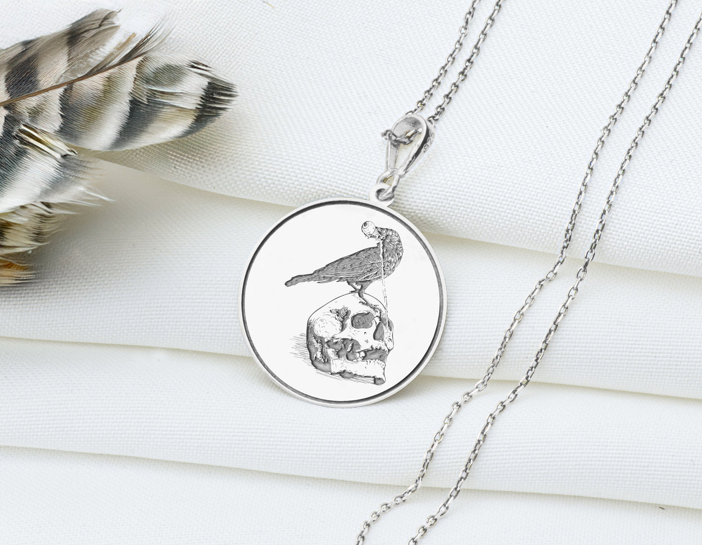 Raven Pendant: Gothic Necklace