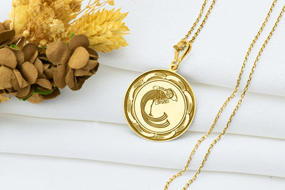 Irish Peacock Pendant Necklace: Celtic Rebirth Amulet