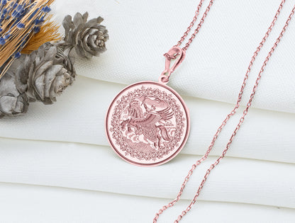 Knight Charm Necklace: Slavic Bogatyr Pendant
