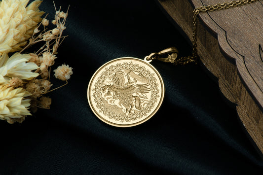 Knight Charm Necklace: Slavic Bogatyr Pendant