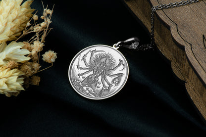 Kali Pendant: Hindu Goddess Necklace, Fierce Feminine Amulet, Liberation Charm, Protective Talisman