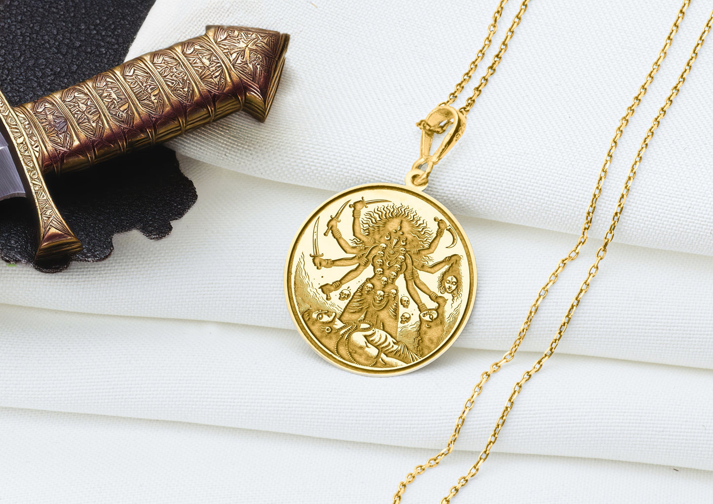 Kali Pendant: Hindu Goddess Necklace, Fierce Feminine Amulet, Liberation Charm, Protective Talisman