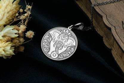 Elephant Charm Necklace: Animal Spirit Pendant