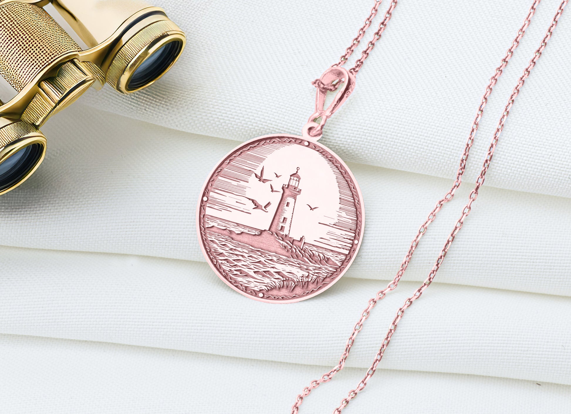 Lighthouse Pendant: Nautical Necklace