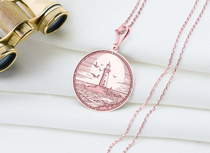 Lighthouse Pendant: Nautical Necklace