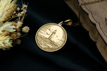 Lighthouse Pendant: Nautical Necklace