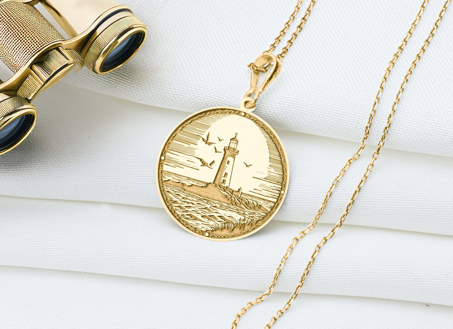 Lighthouse Pendant: Nautical Necklace