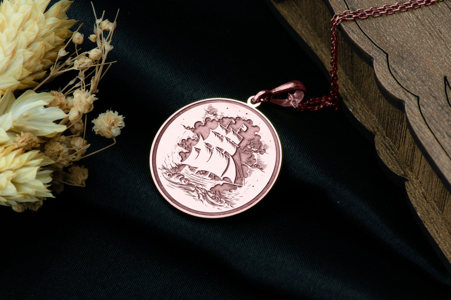 Galleon Ship Pendant: Nautical Explorer Necklace