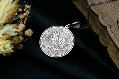 Sakura Hummingbird Pendant: Cherry Blossom Necklace, Joyful Amulet, Soft Spirit Charm