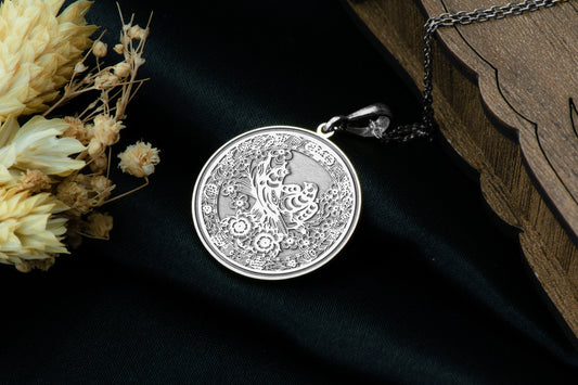 Sakura Hummingbird Pendant: Cherry Blossom Necklace, Joyful Amulet, Soft Spirit Charm