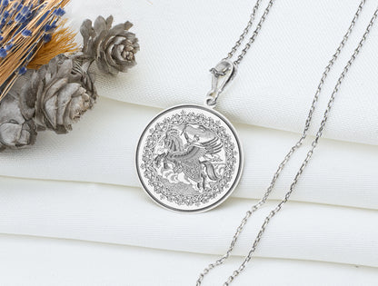 Knight Charm Necklace: Slavic Bogatyr Pendant