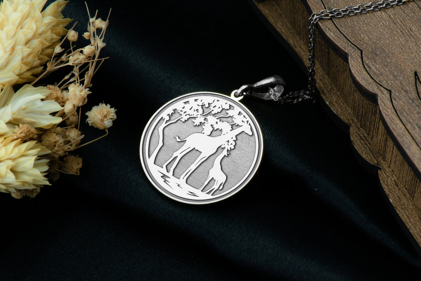 Giraffe Pendant Necklace: Spirit Charm, Animal Totem Jewelry