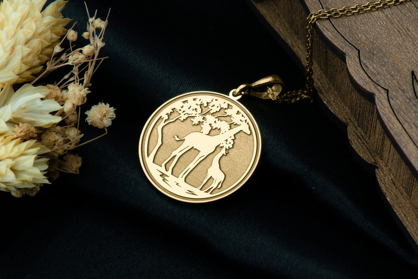 Giraffe Pendant Necklace: Spirit Charm, Animal Totem Jewelry