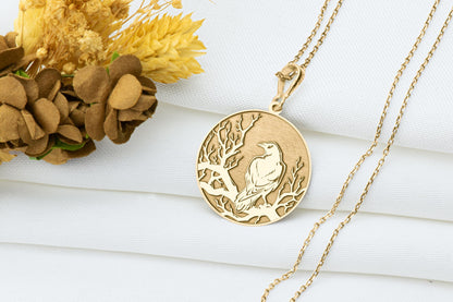 Raven Necklace: Sterling Silver Gothic Crow Pendant