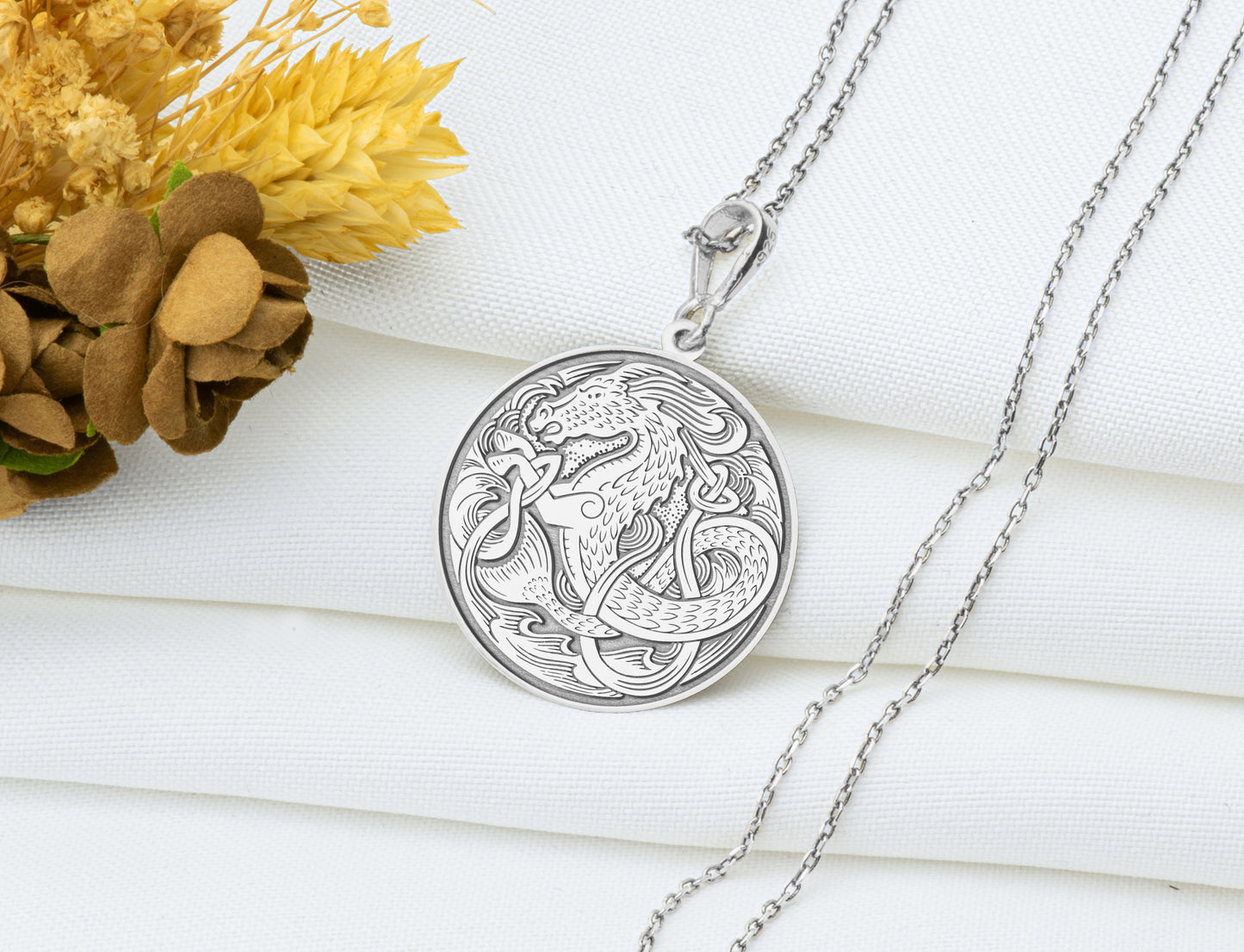 Hippocampus Necklace: Greek Mythology Sea Horse Pendant