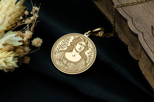 Helen of Troy Pendant: Greek Beauty Legend Necklace, Sacred Charm of Desire