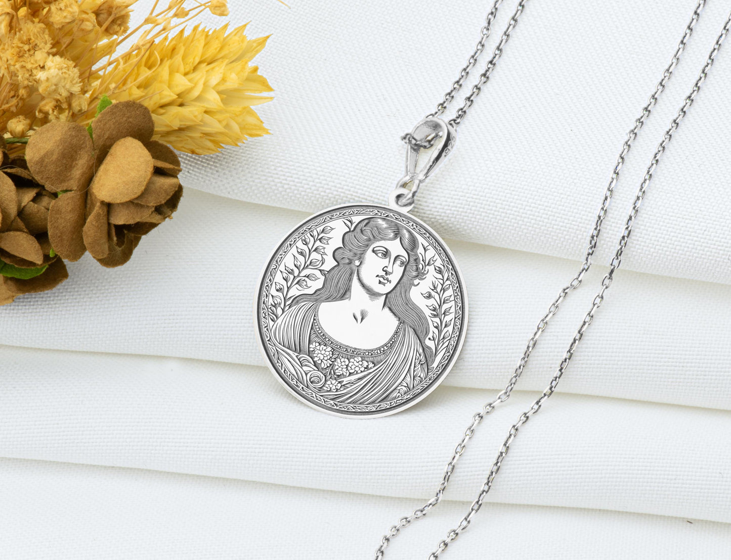 Helen of Troy Pendant: Greek Beauty Legend Necklace, Sacred Charm of Desire