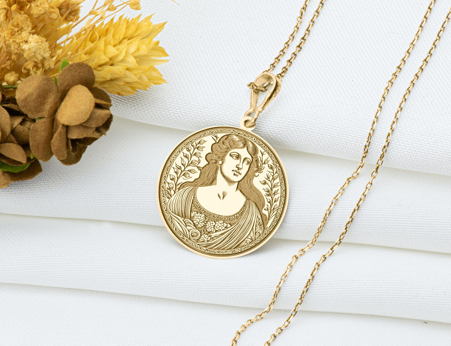 Helen of Troy Pendant: Greek Beauty Legend Necklace, Sacred Charm of Desire