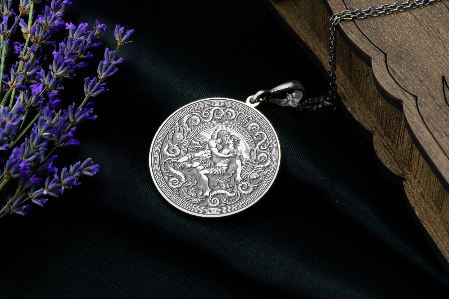 Harmodius & Aristogeiton Pendant: Ancient Greek Lovers Necklace, LGBTQ+ Hero Charm