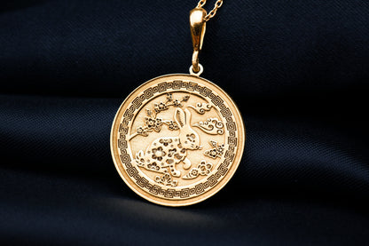 Year of the Rabbit Pendant: Chinese Zodiac Charm