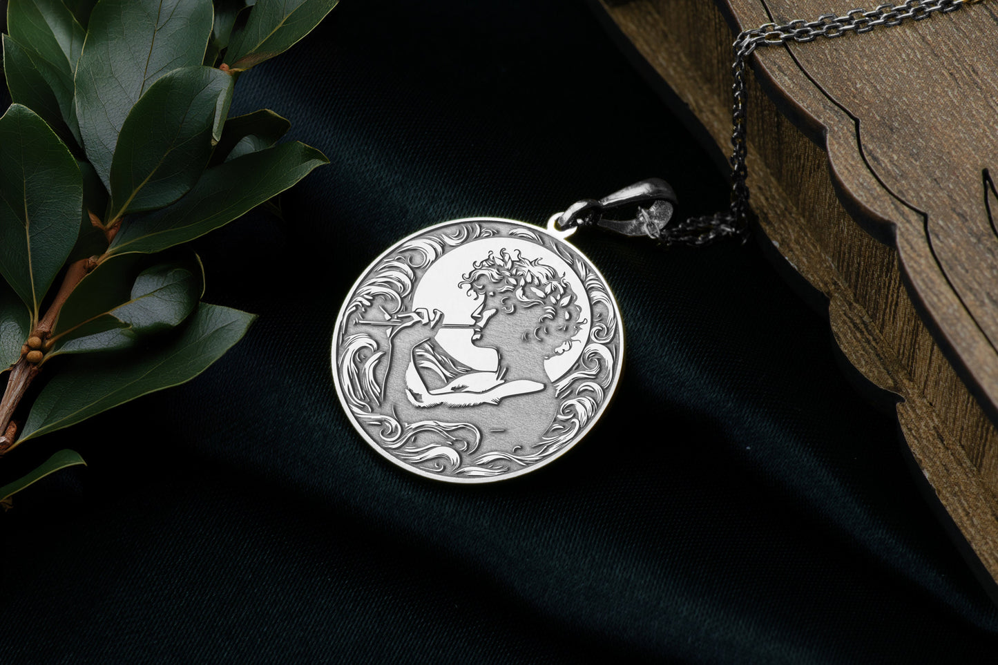 Marsyas Flute Pendant: Greek Mythology Necklace, Artistic Defiance Amulet