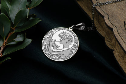 Marsyas Flute Pendant: Greek Mythology Necklace, Artistic Defiance Amulet