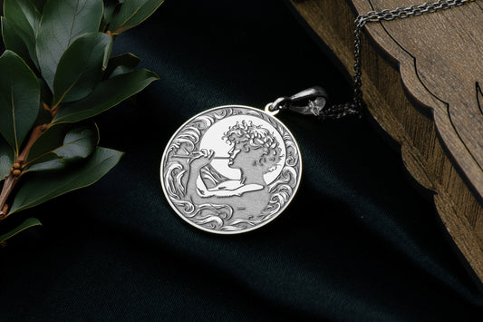 Marsyas Flute Pendant: Greek Mythology Necklace, Artistic Defiance Amulet