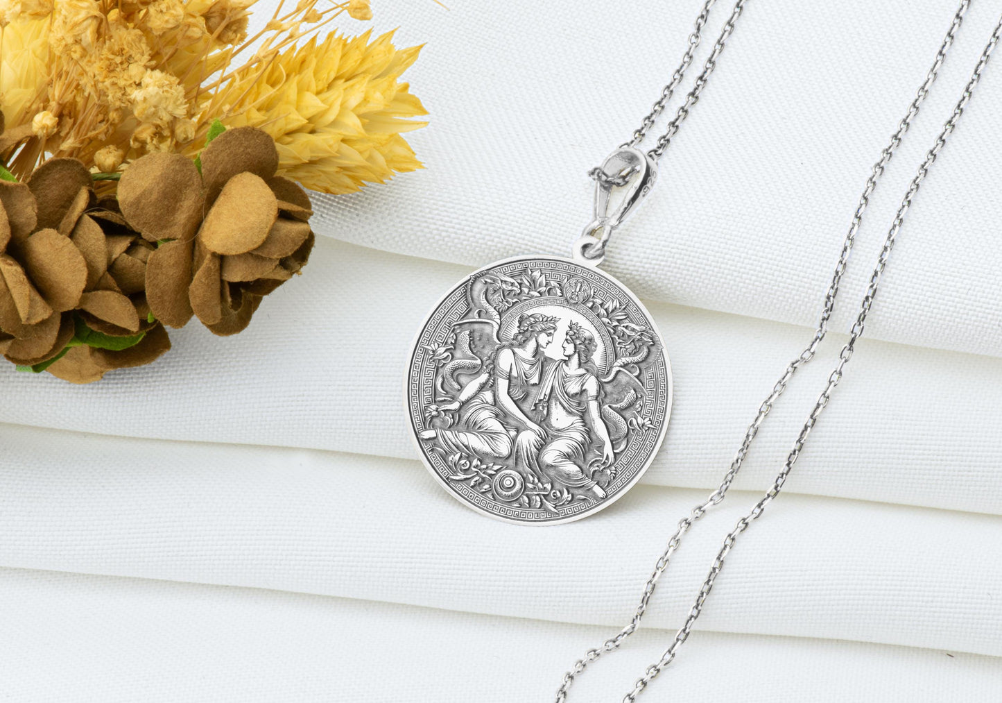 WLW Necklace: Double Venus Pendant, Pride Jewelry