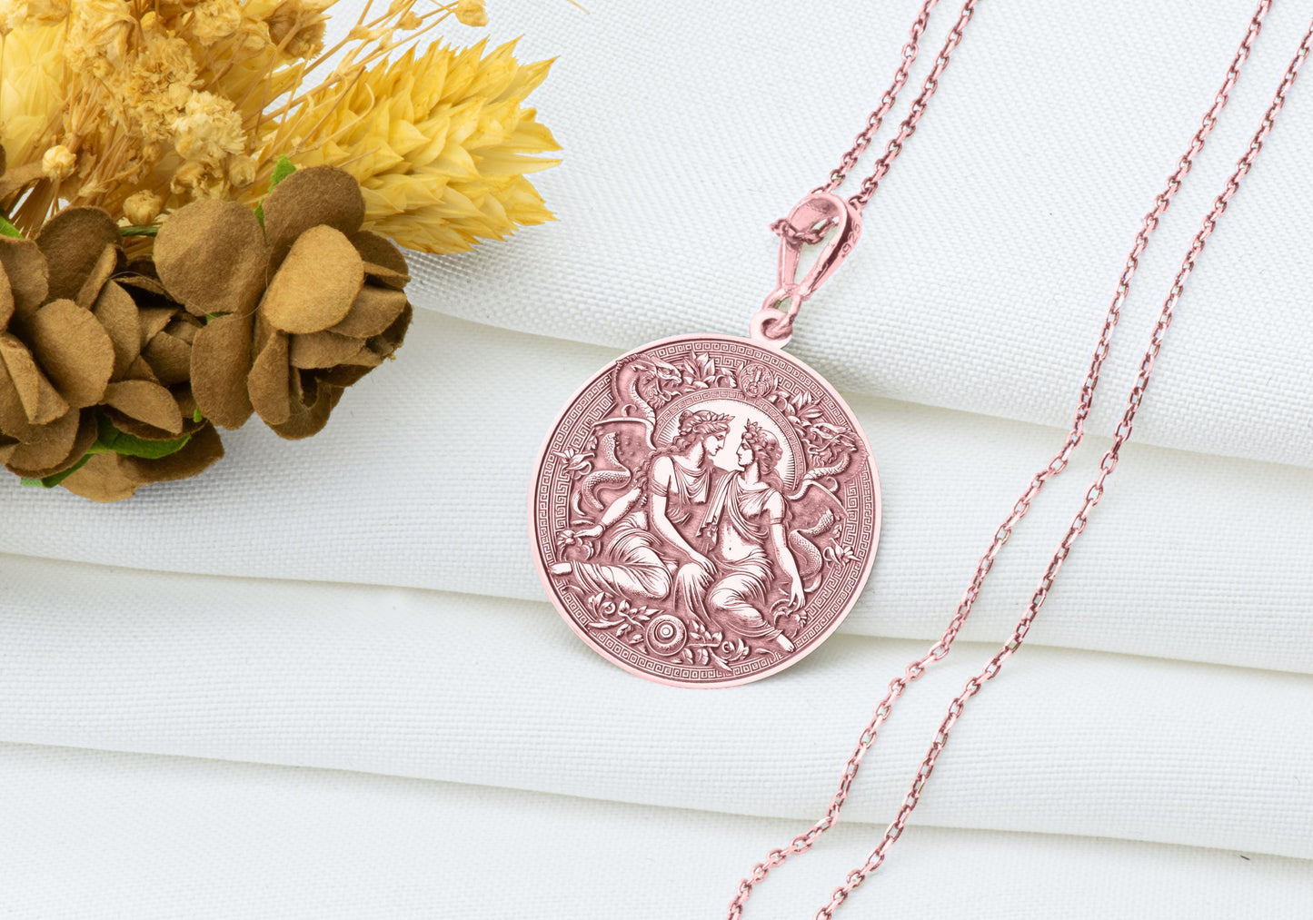 WLW Necklace: Double Venus Pendant, Pride Jewelry