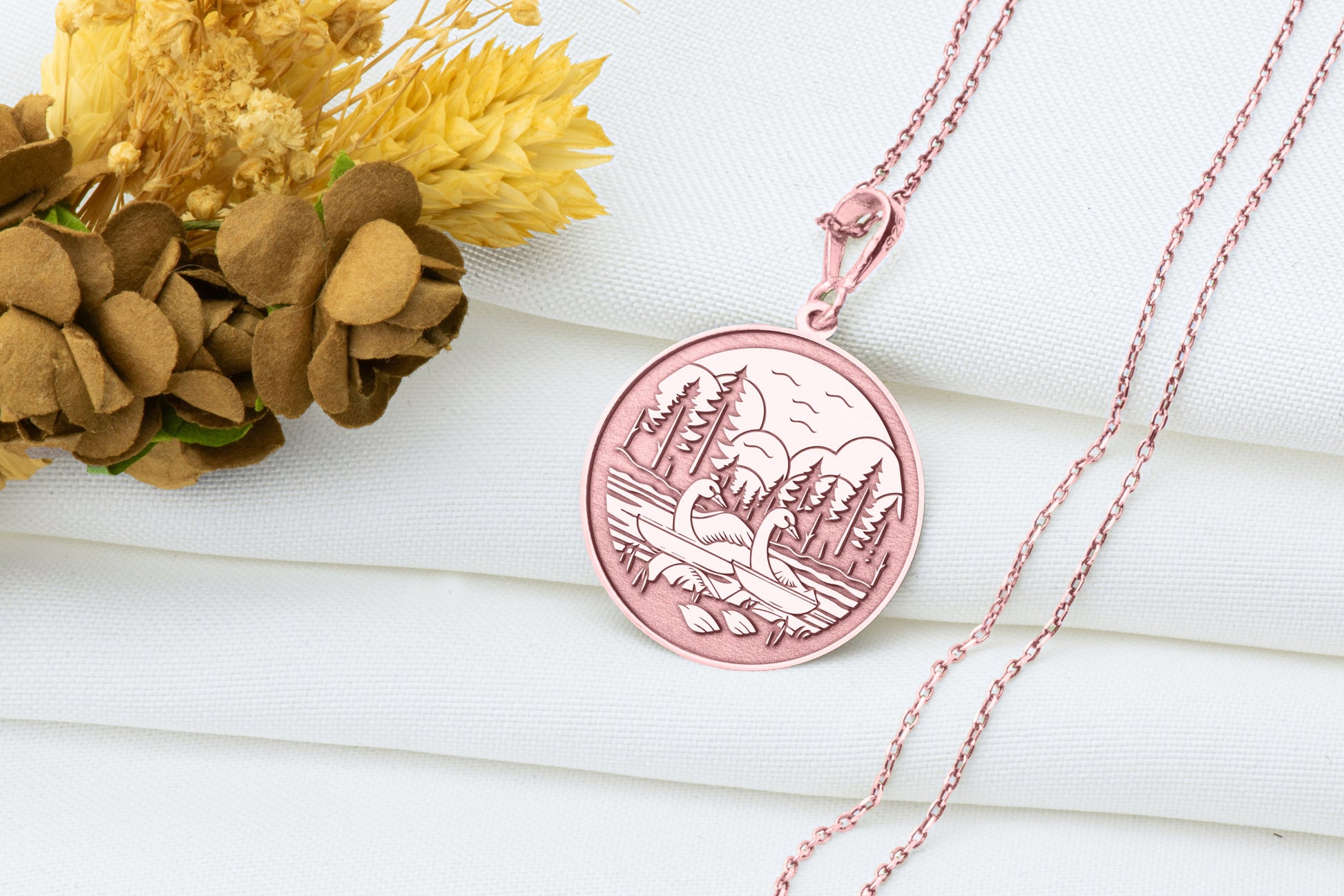 Swan Lake Necklace: Bird Jewelry