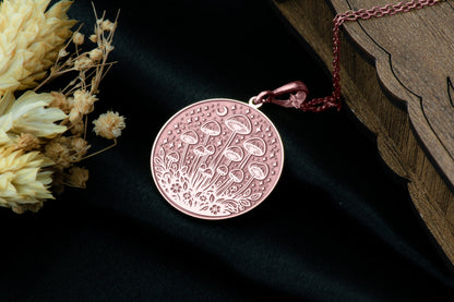 Mushroom Pendant: Sterling Silver Forest Amulet - Naturecore Jewelry