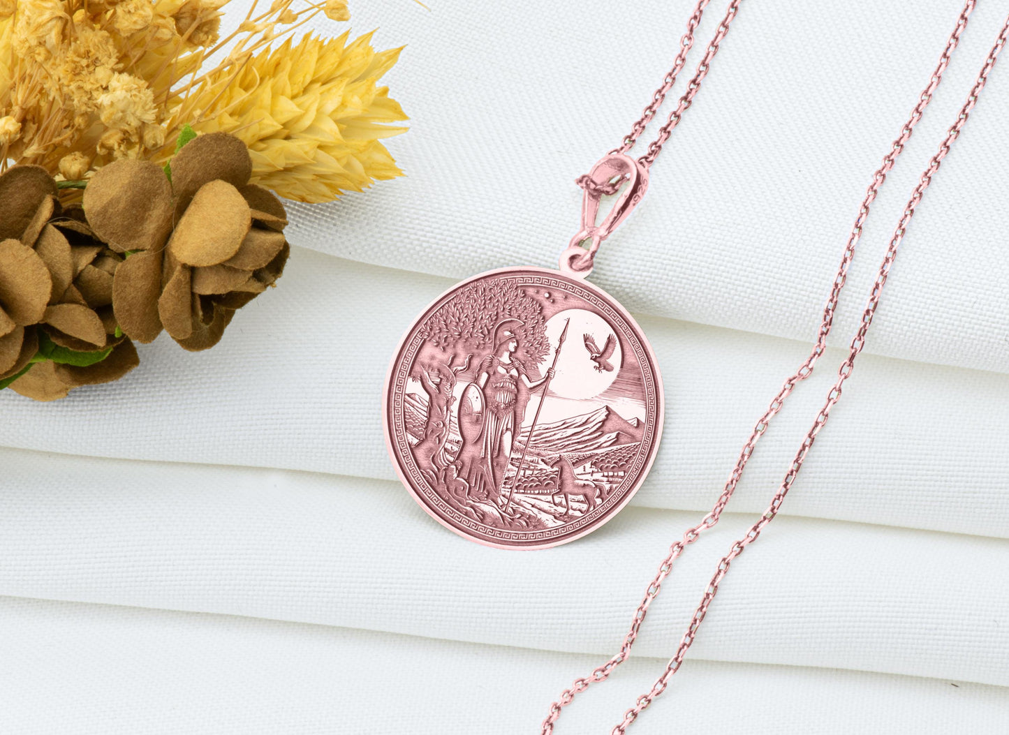 Athena Pendant: Greek Goddess of Wisdom Necklace, Warrior Amulet, Protector Charm