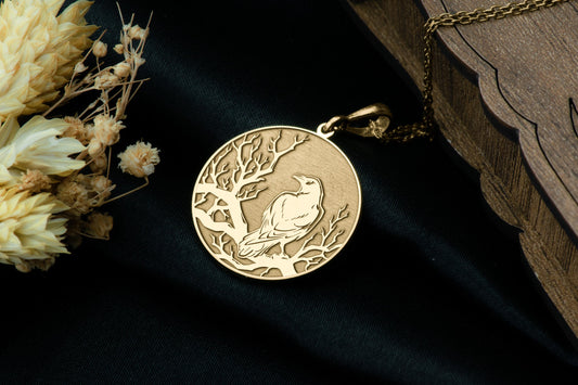 Raven Necklace: Sterling Silver Gothic Crow Pendant