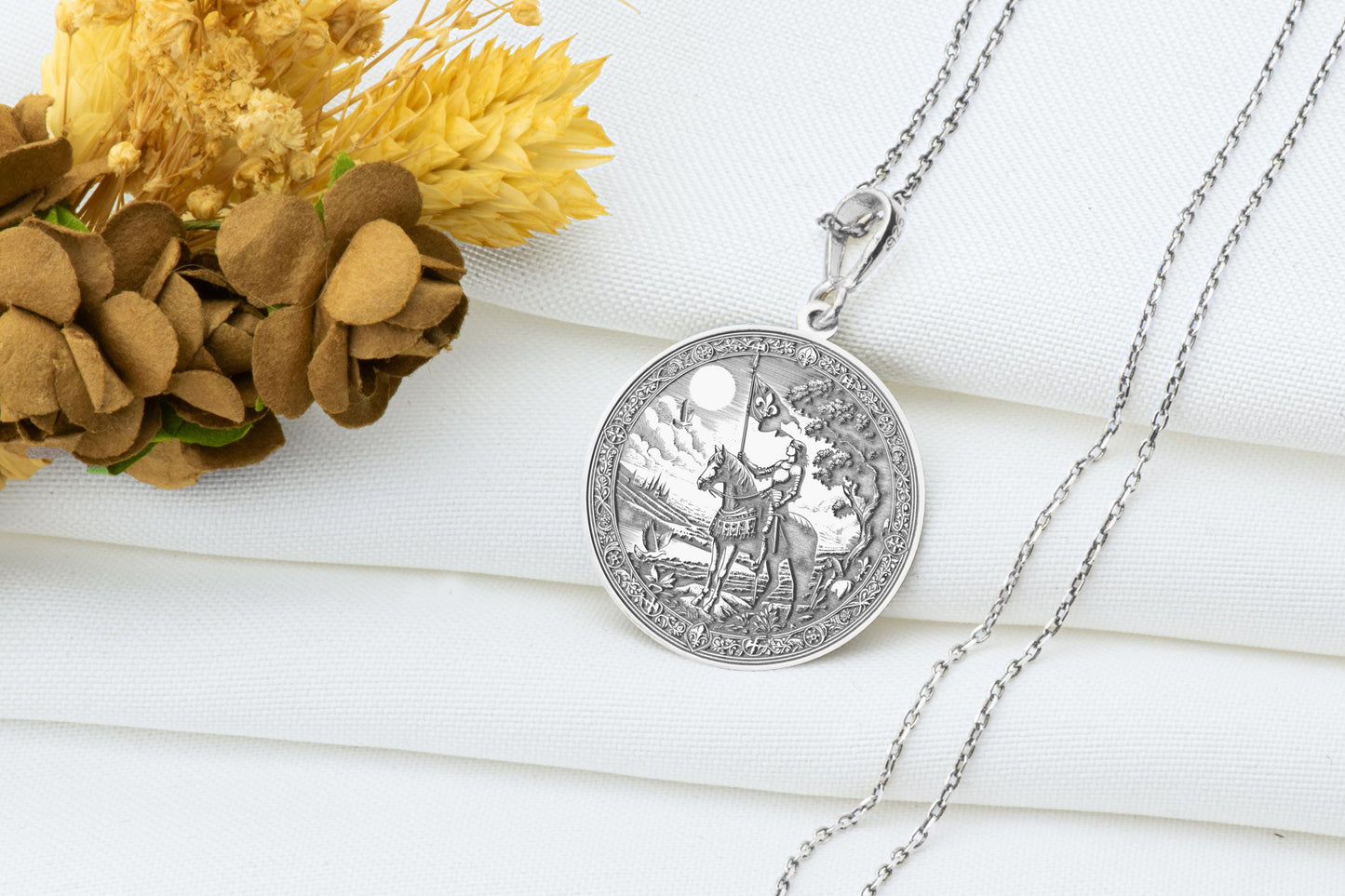 Joan of Arc Pendant Necklace