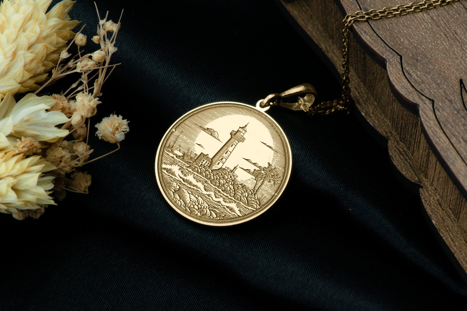 Lighthouse Pendant: Guiding Light Necklace, Sacred Beacon Charm, Ancient Protection Talisman