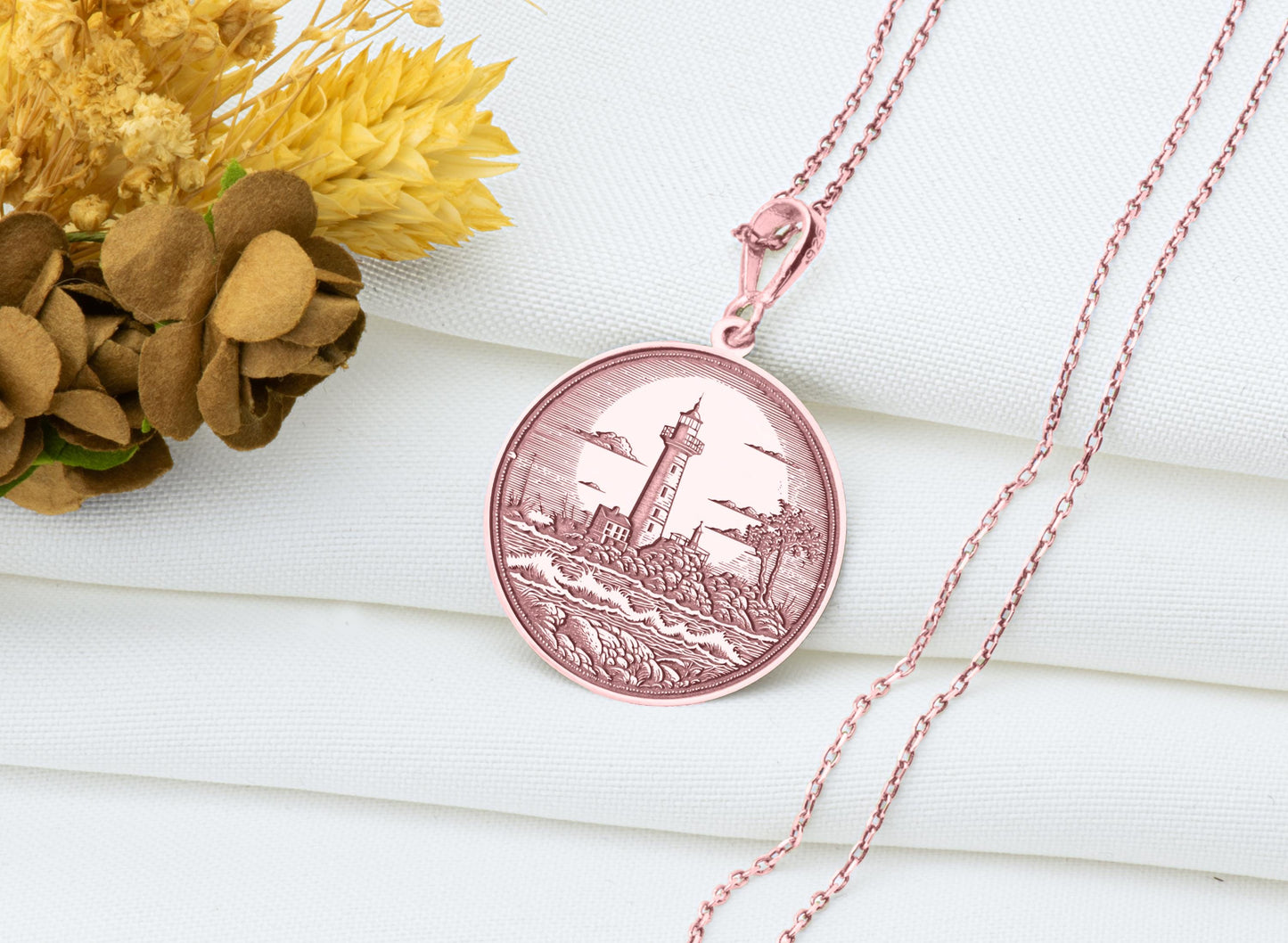 Lighthouse Pendant: Guiding Light Necklace, Sacred Beacon Charm, Ancient Protection Talisman