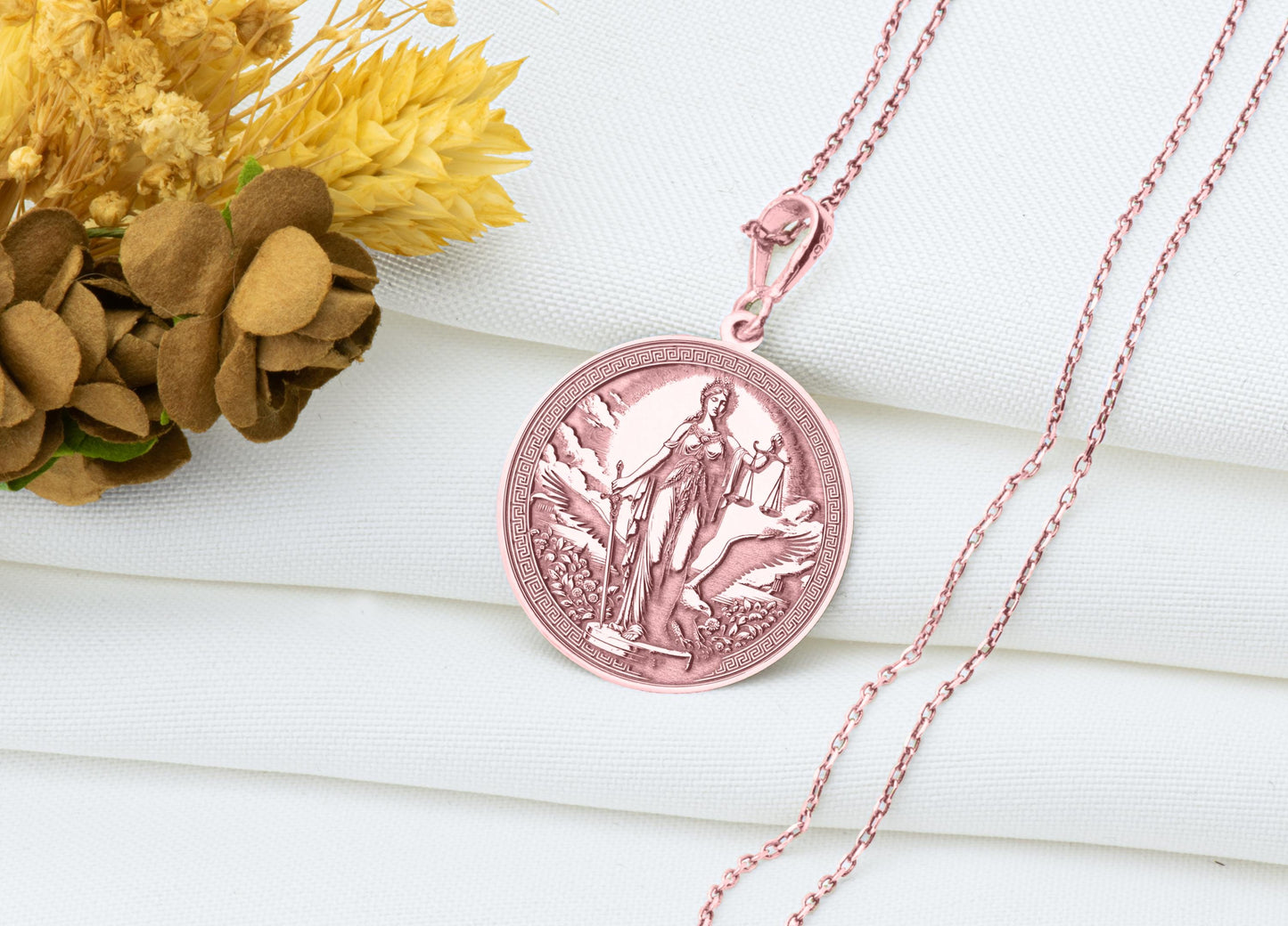 Nemesis Pendant: Greek Justice Goddess Necklace, Fate Amulet, Balance Charm