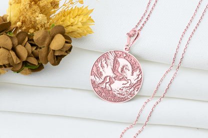Pegasus Pendant: Per Aspera Ad Astra Necklace, Reminder Talisman, Inspiration Charm, Latin Motto