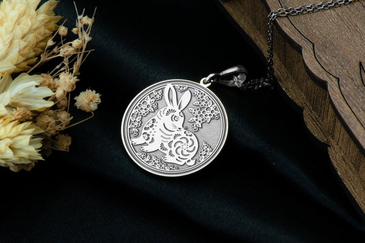 Year of the Rabbit Pendant: Lunar Zodiac Necklace