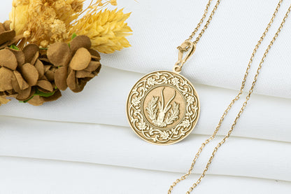 Celtic Deer Pendant: Sacred Stag Necklace