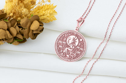 Hathor Pendant: Egyptian Goddess Necklace, Love and Joy Charm, Harmony Talisman