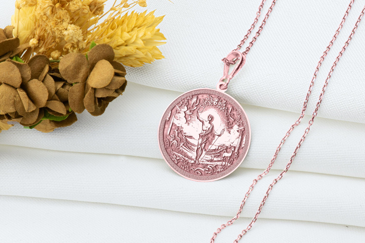 Apollo Pendant: Sterling Silver Greek Sun God Necklace