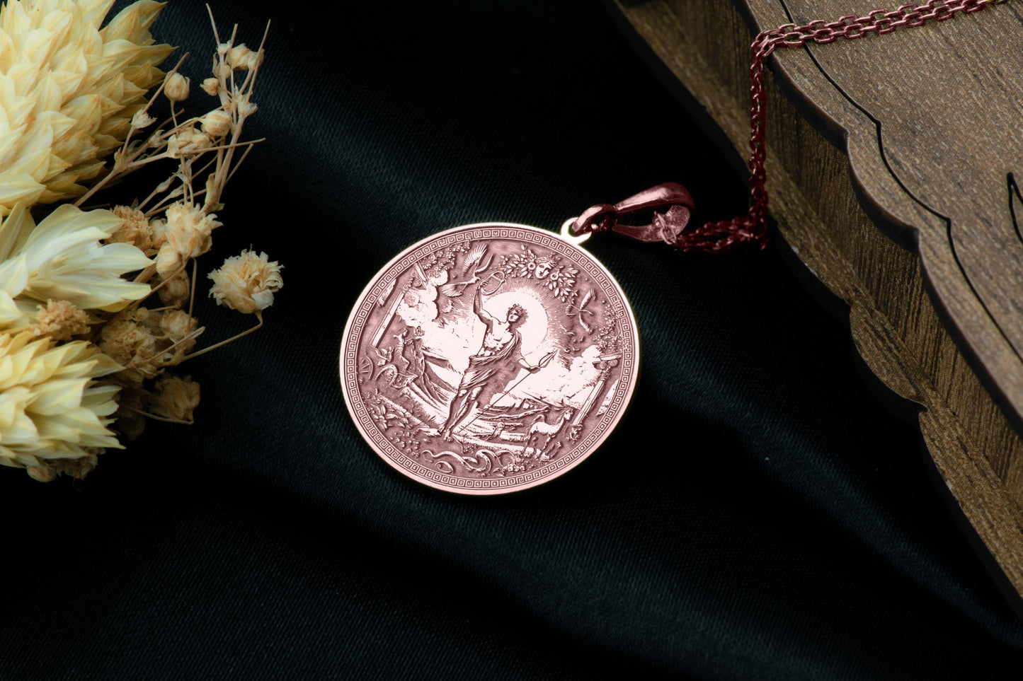 Apollo Pendant: Sterling Silver Greek Sun God Necklace