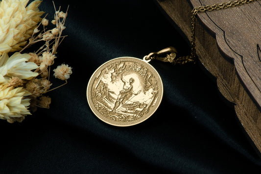 Apollo Pendant: Sterling Silver Greek Sun God Necklace