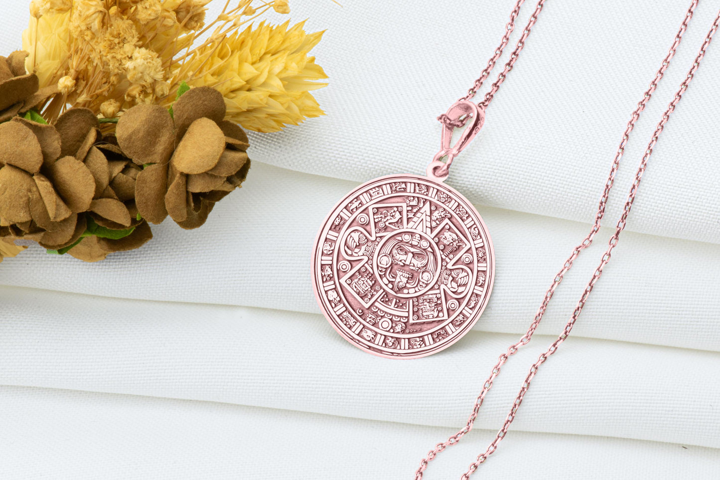 Mayan Calendar Pendant Necklace