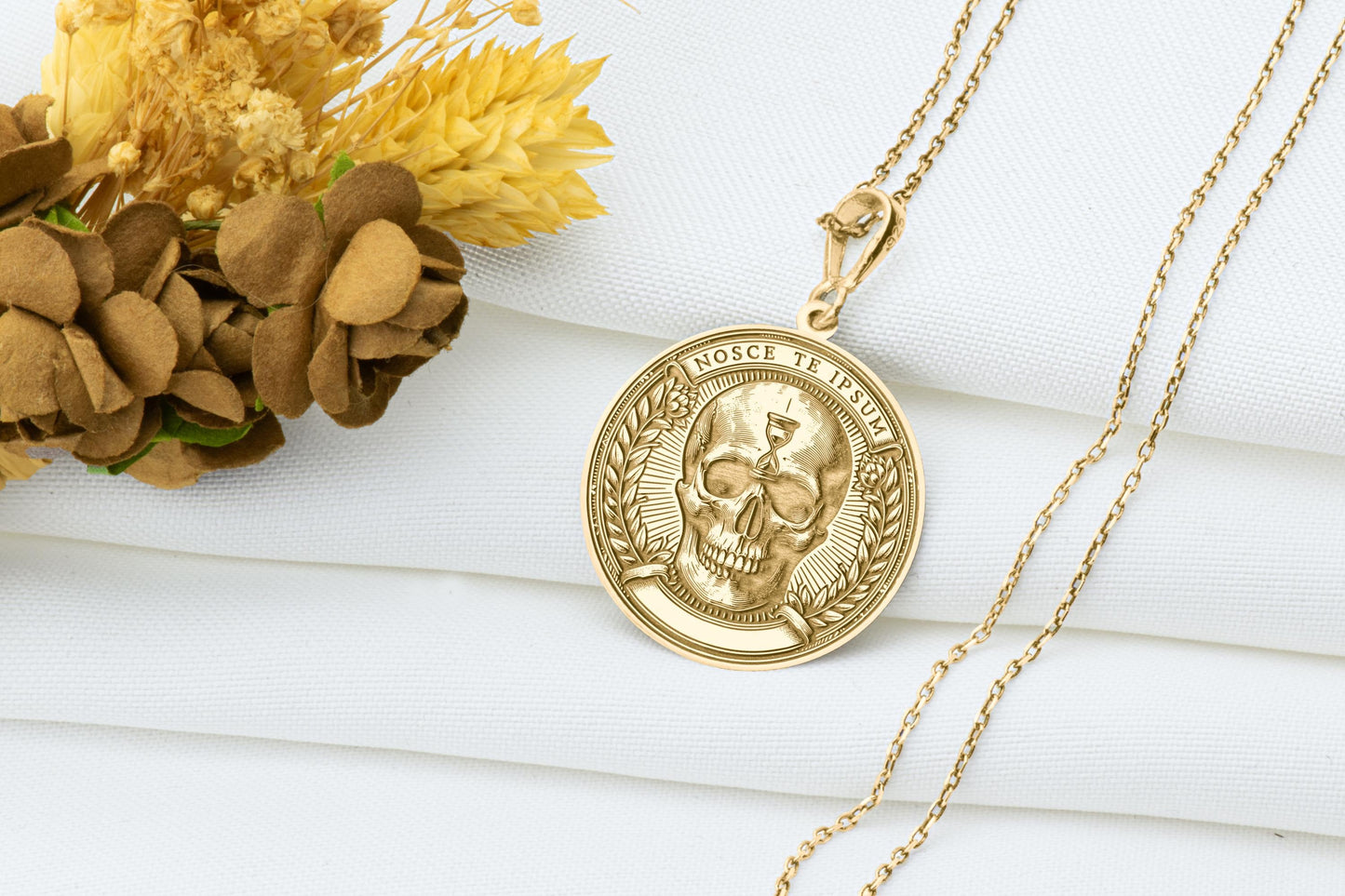 Nosce Te Ipsum Pendant: Latin Self Knowledge Necklace, Sacred Insight Charm
