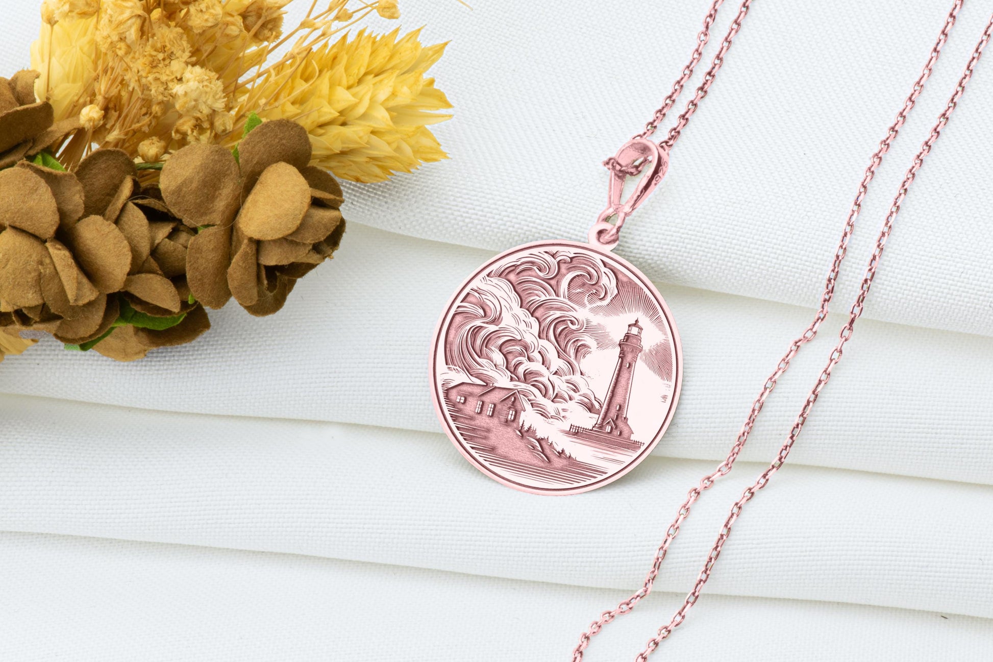 Lighthouse Pendant: Beacon Necklace, Guiding Light Charm