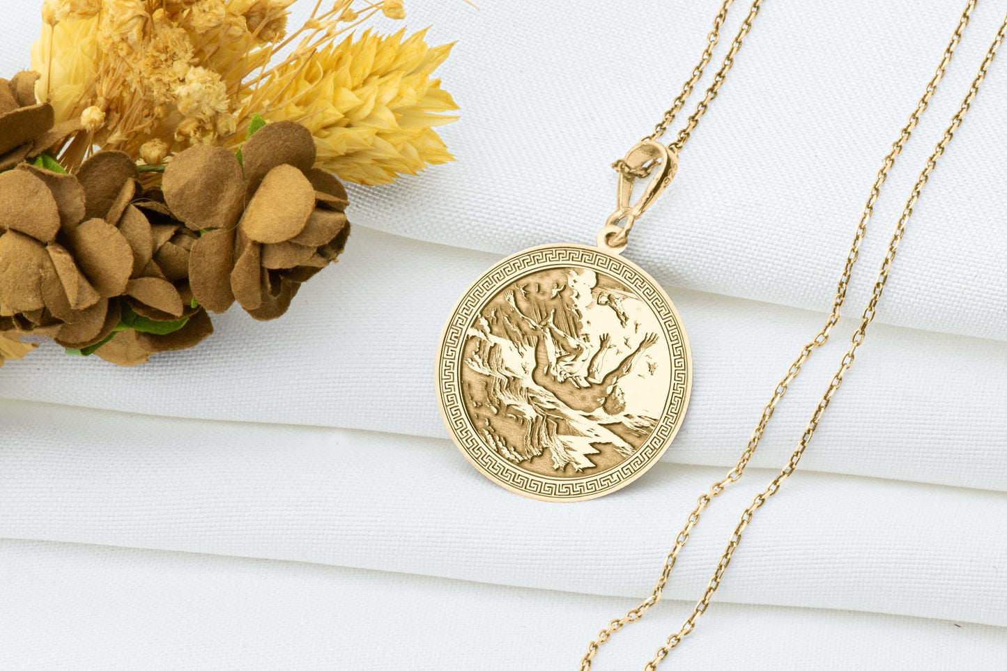 Icarus Pendant: Greek Myth Necklace, Bold Dreamer Amulet, Wax Wing Charm